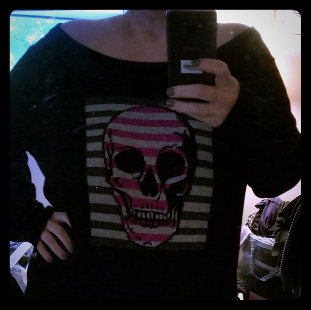 Torrid Striped Skull Sweater